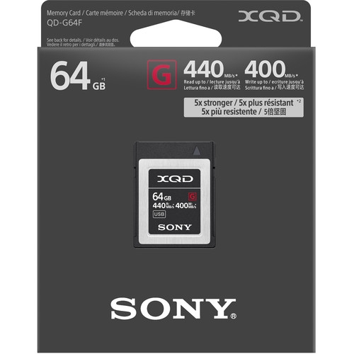 SONY G-Series 64GB XQD Memory Card 440MB/s QDG64F/J