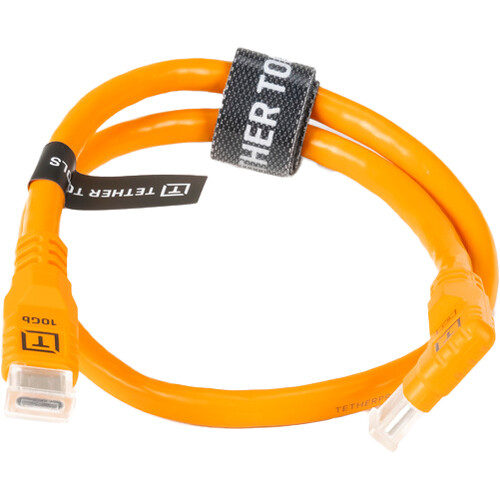TetherTools Optima 10G USB-C 20" Straight to Right Angle "Pigtail"