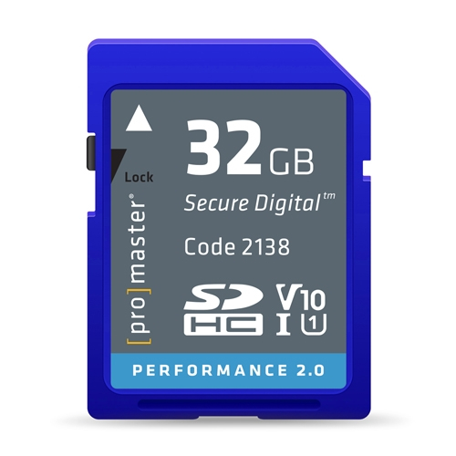 ProMaster SDHC 32gb Memory Card Performance 2.0 Series UHS-1 V10