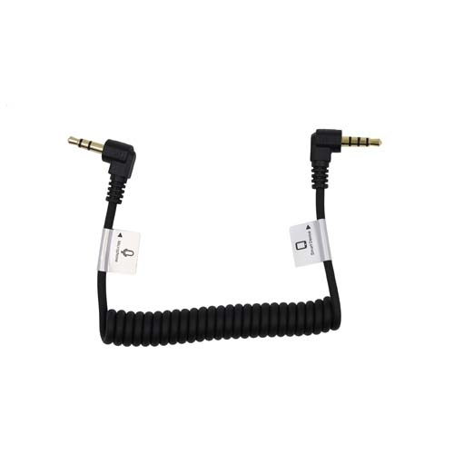 ProMaster AudioCable 3.5mm TRRS M R Angle-3.5mm TRS Male R Angle 8.5"C