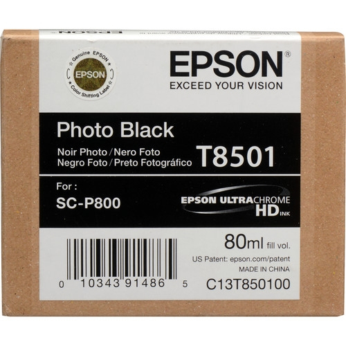 EPSON Photo Black 80ml T850100 Ink Cartridge for P800