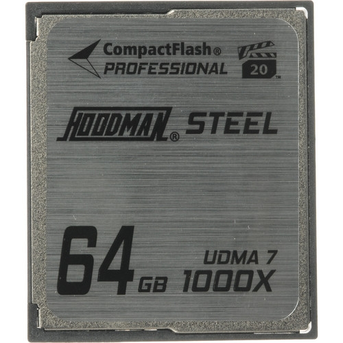 HOODMAN RAW 1000x 64gb Compact Flash memory card
