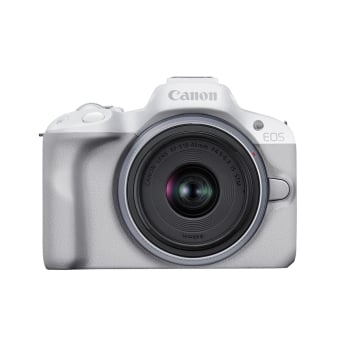 CANON EOS R50 with RF-S18-45mm F4.5-6.3 IS STM Kit Lens - White