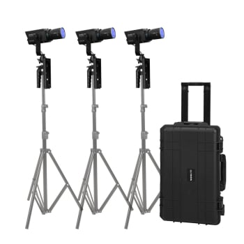 Nanlite Forza 60C RGBLAC LED Spotlight 3-Light Kit w/ Case