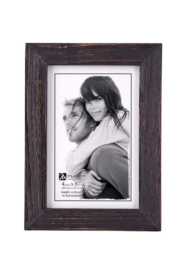 MALDEN Linear Rough Black 4"X6" Frame