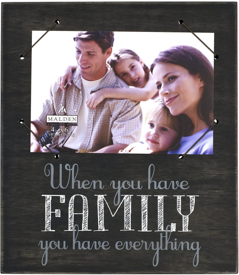 MALDEN "When You Have Family" Cordage Sentiments 4"x6" Frame