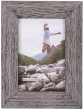 MALDEN Wide Linear Gray Wash 4"x6" Frame
