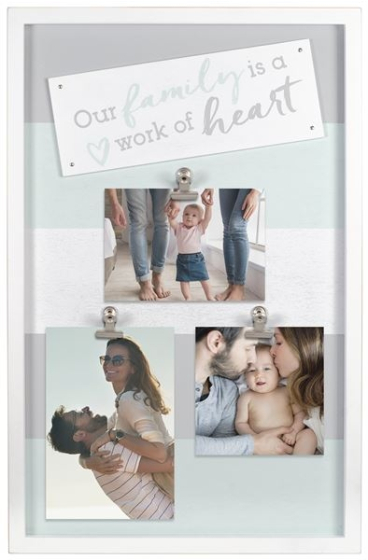 MALDEN "Family is a Work of Heart" 3 Clip Collage Frame