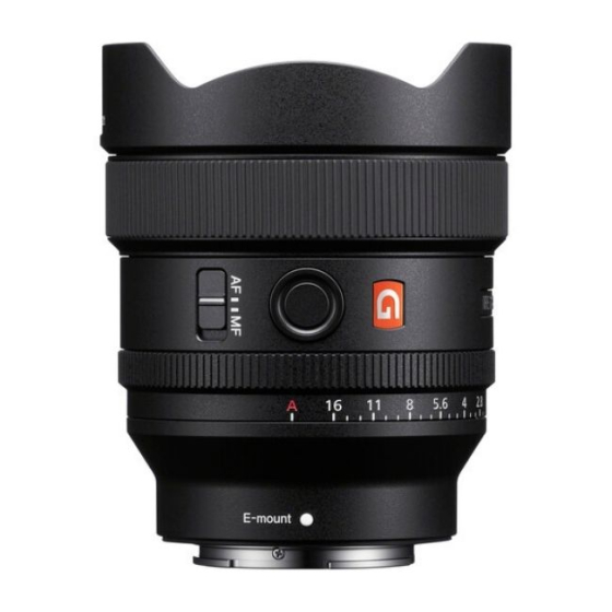 SONY FE 14mm F1.8 GM Full-frame Wide Angle Prime Lens