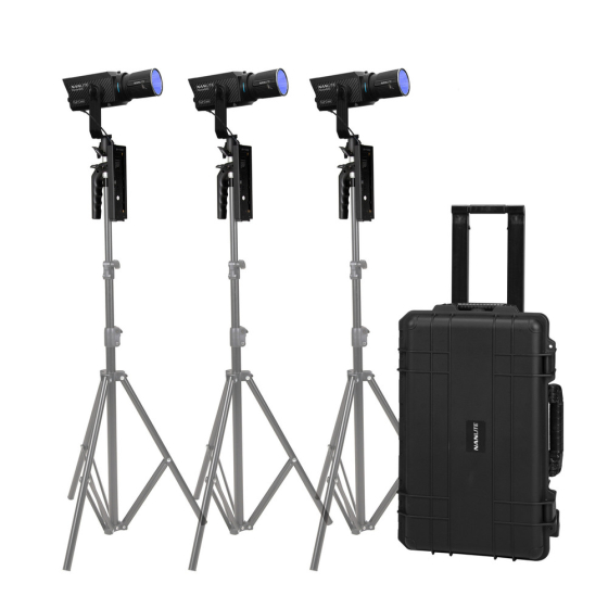 Nanlite Forza 60C RGBLAC LED Spotlight 3-Light Kit w/ Case