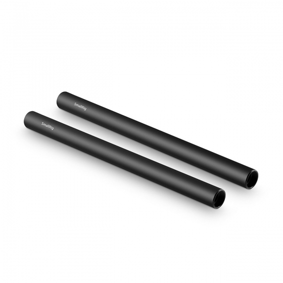SMALLRIG 15mm Black AL Alloy Rod (M12-25cm) 10" (2 pcs) SR_1052
