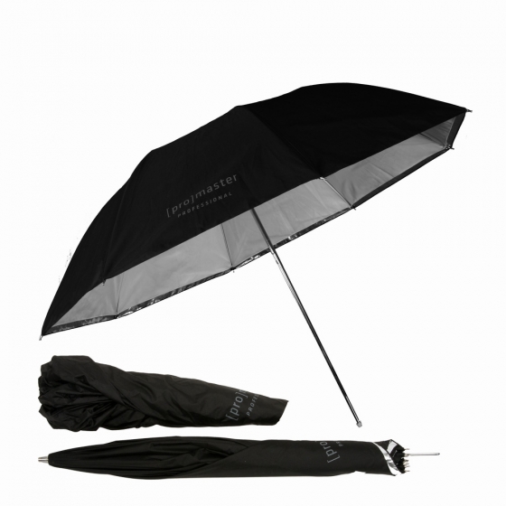 ProMaster 36" Professional Compact Umbrella  Convertible silver/white