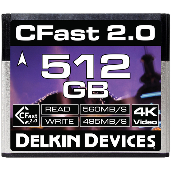 DELKIN CFast 2.0 Cinema Memory Card - 512GB