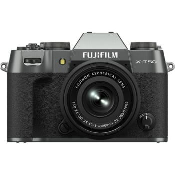 Fujifilm X-T50 Body, Charcoal Silvr w/ 15-45mm f/3.5-5.6 PZ Kit (Japan)