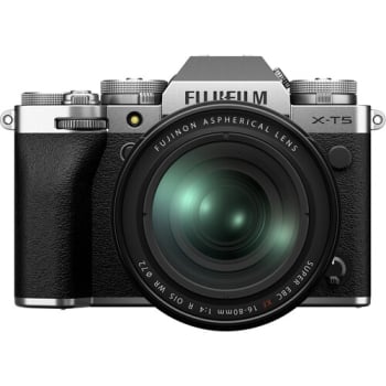 Fujifilm X-T5 Body, Silver w/ 16-80 f/4 R OIS WR Lens Kit (Japan)