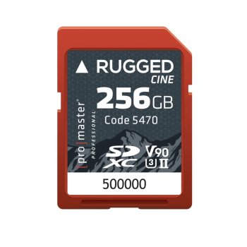 ProMaster SDHC 256gb memory card Rugged CINE U3II v90