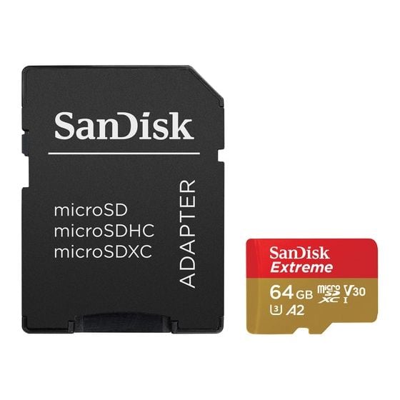 Sandisk Extreme 64gb Micro Sdxc Uhs I U3 160 Read 60 Write Dodd Camera
