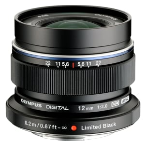 OLYMPUS 12mm f2.0 Lens Black for micro 4/3