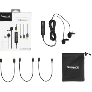 SARAMONIC LavMictro+DC2M 2-Person Digital Lav w/ Lighting,USB C & A