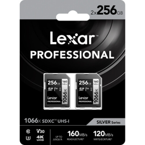 LEXAR PRO 1066X SDHC/SDXC Memory Card - 256GB - 2 Pack
