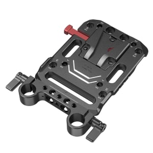 SMALLRIG V Mount Battery Plate with Dual 15mm Rod Clamp
