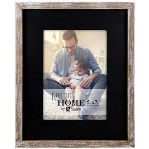 MALDEN Rustic Home with Black Mat 5"x7" Frame
