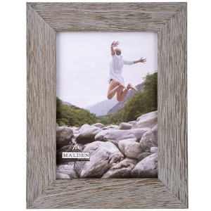 MALDEN Wide Linear Gray Wash 5"x7" Frame