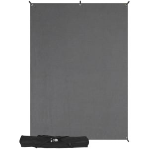 WESTCOTT X-Drop Wrinkle-Resistant Backdrop Neutral Gray Kit 5'x7'
