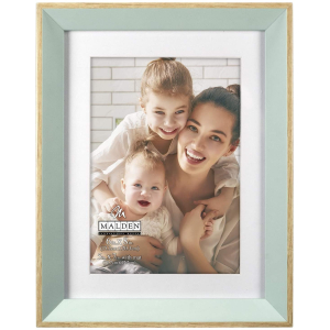 MALDEN Fashion Woods Beveled Edge Aqua 5"x7" Frame