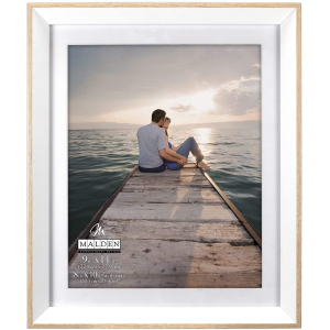 MALDEN Fashion Woods Beveled Edge White 8"x10" Frame