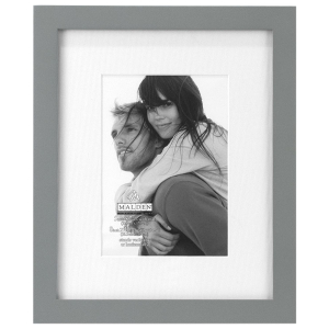 MALDEN Linear Matted Gray Frame 8"X10" with 5"X7" Opening