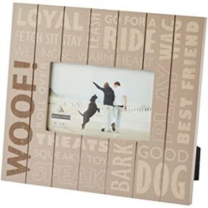 MALDEN "Woof!" Silkscreened Routed 4"x6" Frame