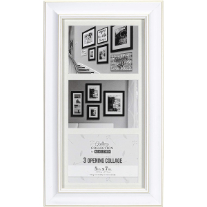 MALDEN Classic Barnside White Frame 3-Opening 5"x7"