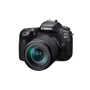  Canon EOS 90D Kit DSLR Camera Pro Bundle + 18-135 is USM Lens  + Case + Sandisk 128GB Memory Card + Card Reader + Tripod + Cleaning Kit  (International Model) (Renewed) : Electronics