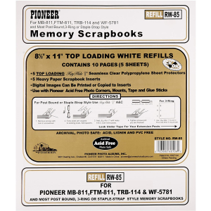 PIONEER RW85 Refill Pages White - for MB811 Album