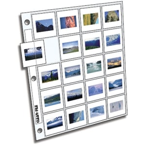 CLEARFILE Slide Pages 100 pack Holds 20 35mm slides side load