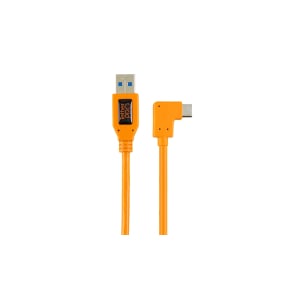 TETHERTOOLS USB 3.0 to USB-C Right Angle Cable   20"   Orange