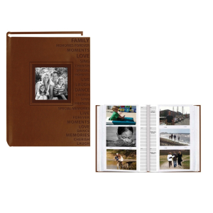 PIONEER DA300CASC Brown Embossed Album 4"x6" 3up 300 pocket