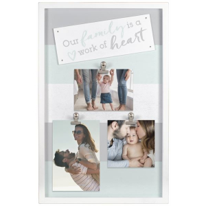 MALDEN "Family is a Work of Heart" 3 Clip Collage Frame