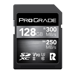 PROGRADE Digital SDXC UHS-II V90 128GB Memory Card (250MB/Sec Write)