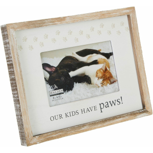 MALDEN "Our Kids Have Paws" Rustic Woods 4"x6" Frame