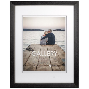 MALDEN Home Space Matted Wood 8"x10" Wall Frame (Black)