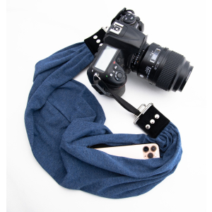 CAPTURING COUTURE CAMERA STRAP DENIM SCARF