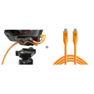 TETHERTOOLS TetherGuard LeverLock Plate + USB-C Dual Right Angle 15'