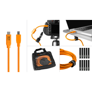 TETHERTOOLS BTK50 Starter Tethering Kit with USB 2.0 Mini B 15' blk