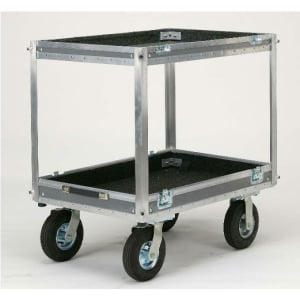 BACKSTAGE Flight Case Cart 40x28x10 Includes Foam Filled Wheels & Frght