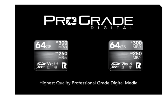 PROGRADE Digital SDXC UHS-II V90 64GB Memory Card - 2 Pack