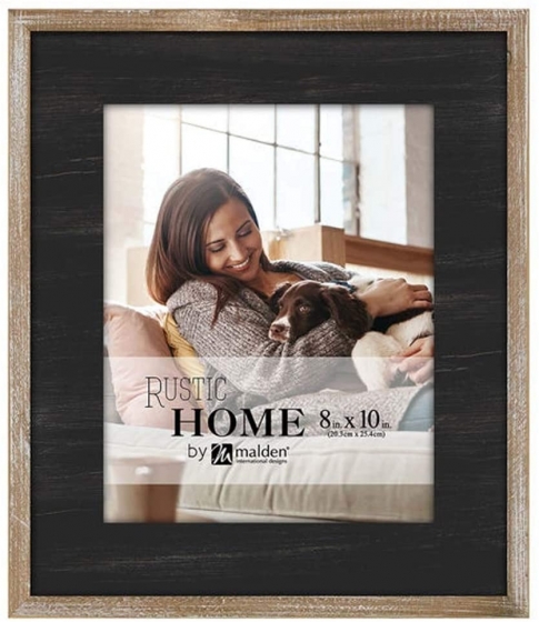 MALDEN Rustic Home with Black Mat 8"x10" Frame