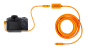 TETHERTOOLS TETHERPRO Right Angle USB-C to USB-C Pigtail, 20", Orange