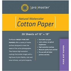 PhotoImage Artiste Paper 13"x19" 20 Sheets  100% Cotton